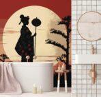 SPA Center, VINYL FABRIC TEXTILE Wall Mural in Different Texture, Code S154. It is produced as ONE PIECE WITHOUT JOINT. - Image 2