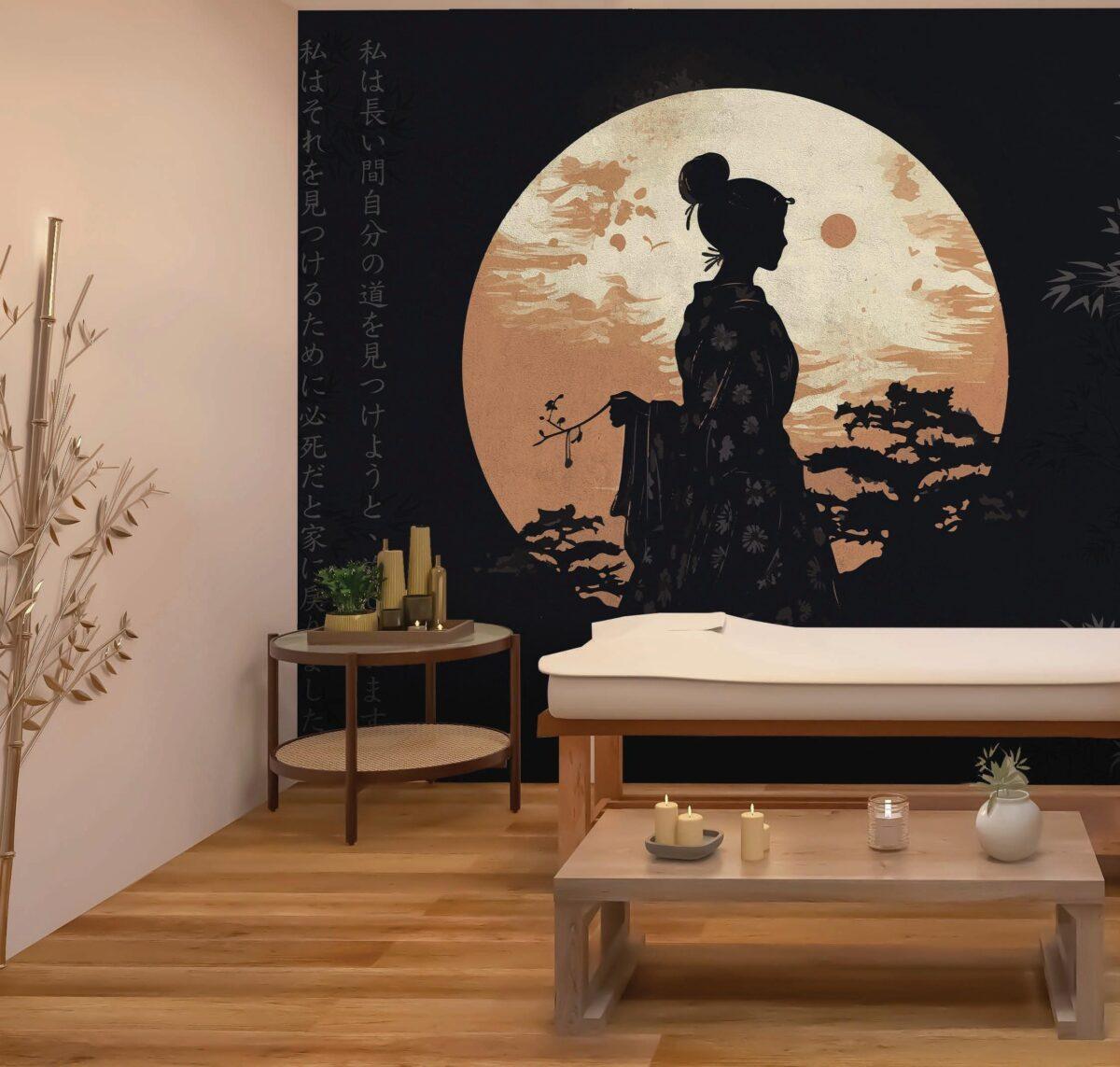 SPA Center, VINYL FABRIC TEXTILE Wall Mural in Different Texture, Code S155. It is produced as ONE PIECE WITHOUT JOINT. - Image 2