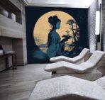 SPA Center, VINYL FABRIC TEXTILE Wall Mural in Different Texture, Code S157. It is produced as ONE PIECE WITHOUT JOINT. - Image 2