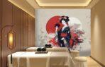 SPA Center, VINYL FABRIC TEXTILE Wall Mural in Different Texture, Code S158. It is produced as ONE PIECE WITHOUT JOINT. - Image 2