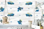 BATMAN, VINYL FABRIC TEXTILE Wall Mural in Different Texture, Code WB2002. It is produced as ONE PIECE WITHOUT JOINT. - Image 2