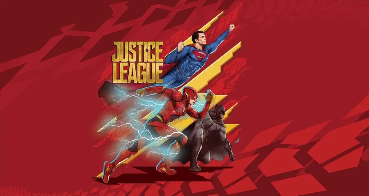 JUSTICE LEAGUE VINYL FABRIC TEXTILE Wall Mural in Different Texture, Code WB2007. It is produced as ONE PIECE WITHOUT JOINT. - Image 1