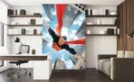 SUPERMAN, VINYL FABRIC TEXTILE Wall Mural in Different Texture, Code WB2009. It is produced as ONE PIECE WITHOUT JOINT. - Image 2