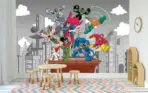 JUSTICE LEAGUE VINYL FABRIC TEXTILE Wall Mural in Different Texture, Code WB2011. It is produced as ONE PIECE WITHOUT JOINT. - Image 2