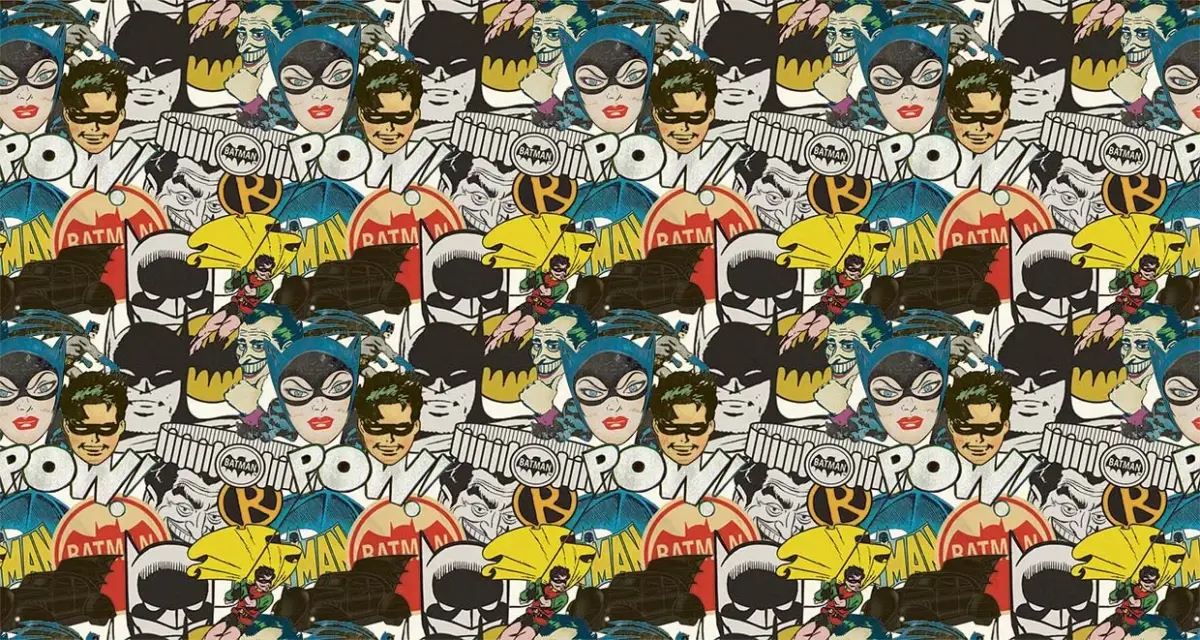 BATMAN MURAL WALLPAPER, Available in Various Paper Texture, Code WB2013. 105 CM WIDE ROLL PANELS. - Image 1