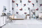 SUPERMAN MURAL WALLPAPER, Available in Various Paper Texture, Code WB2016. 105 CM WIDE ROLL PANELS. - Image 2