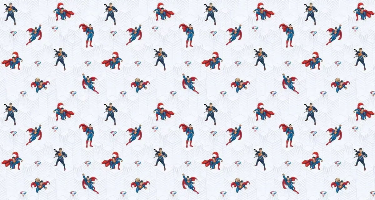 SUPERMAN MURAL WALLPAPER, Available in Various Paper Texture, Code WB2016. 105 CM WIDE ROLL PANELS. - Image 1