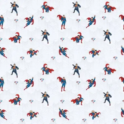 SUPERMAN MURAL WALLPAPER, Available in Various Paper Texture, Code WB2016. 105 CM WIDE ROLL PANELS.