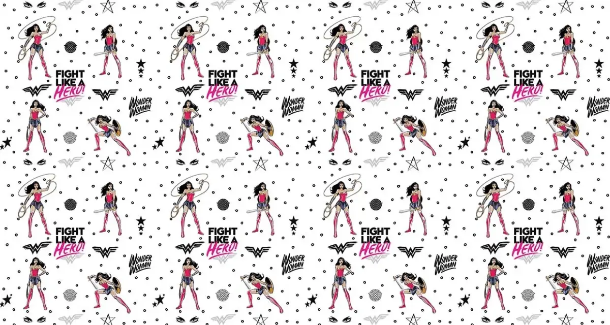 WONDER WOMAN MURAL WALLPAPER, Available in Various Paper Texture, Code WB2019. 105 CM WIDE ROLL PANELS. - Image 1