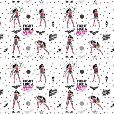 WONDER WOMAN MURAL WALLPAPER, Available in Various Paper Texture, Code WB2019. 105 CM WIDE ROLL PANELS.