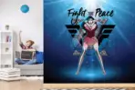 WONDER WOMAN MURAL WALLPAPER, Available in Various Paper Texture, Code WB2020. 105 CM WIDE ROLL PANELS. - Image 2