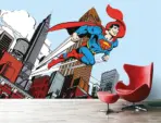 SUPERMAN, VINYL FABRIC TEXTILE Wall Mural in Different Texture, Code WB2023. It is produced as ONE PIECE WITHOUT JOINT. - Image 2