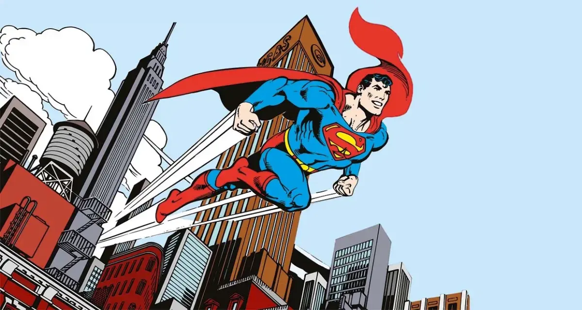 SUPERMAN, VINYL FABRIC TEXTILE Wall Mural in Different Texture, Code WB2023. It is produced as ONE PIECE WITHOUT JOINT. - Image 1