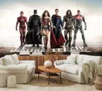 JUSTICE LEAGUE MURAL WALLPAPER, Available in Various Paper Texture, Code WB2026. 105 CM WIDE ROLL PANELS. - Image 2