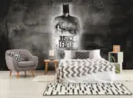 JUSTICE LEAGUE VINYL FABRIC TEXTILE Wall Mural in Different Texture, Code WB2027. It is produced as ONE PIECE WITHOUT JOINT. - Image 2