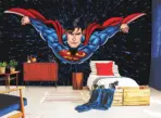 SUPERMAN, VINYL FABRIC TEXTILE Wall Mural in Different Texture, Code WB2030. It is produced as ONE PIECE WITHOUT JOINT. - Image 2