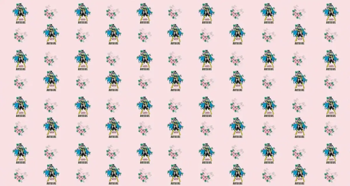 BATGIRL, VINYL FABRIC TEXTILE Wall Mural in Different Texture, Code WB2044. It is produced as ONE PIECE WITHOUT JOINT. - Image 1