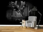 BATMAN, VINYL FABRIC TEXTILE Wall Mural in Different Texture, Code WB2046. It is produced as ONE PIECE WITHOUT JOINT. - Image 2