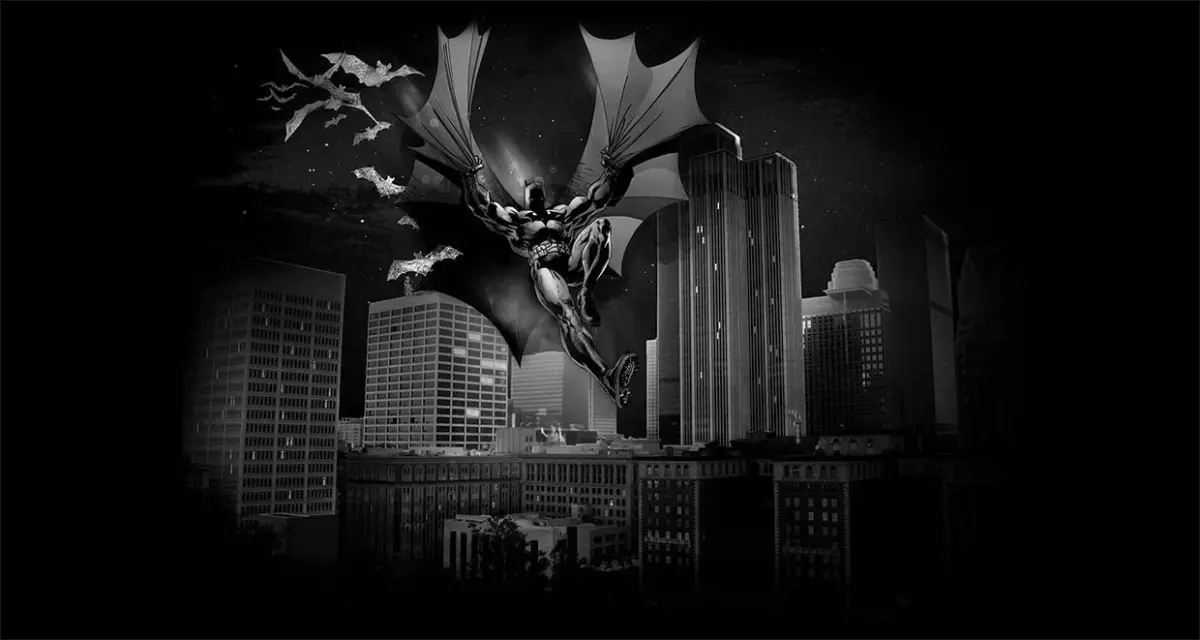 BATMAN, VINYL FABRIC TEXTILE Wall Mural in Different Texture, Code WB2046. It is produced as ONE PIECE WITHOUT JOINT. - Image 1