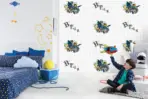 BATMAN, VINYL FABRIC TEXTILE Wall Mural in Different Texture, Code WB2050. It is produced as ONE PIECE WITHOUT JOINT. - Image 2