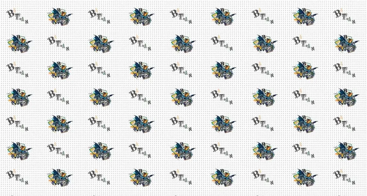BATMAN, VINYL FABRIC TEXTILE Wall Mural in Different Texture, Code WB2050. It is produced as ONE PIECE WITHOUT JOINT. - Image 1