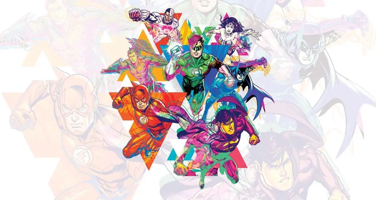 JUSTICE LEAGUE MURAL WALLPAPER, Available in Various Paper Texture, Code WB2051. 105 CM WIDE ROLL PANELS. - Image 1