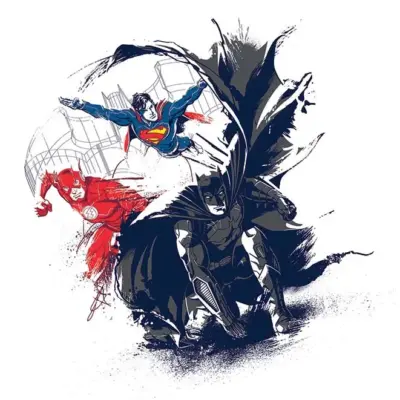 JUSTICE LEAGUE VINYL FABRIC TEXTILE Wall Mural in Different Texture, Code WB2053. It is produced as ONE PIECE WITHOUT JOINT.