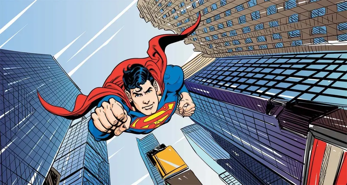 SUPERMAN MURAL WALLPAPER, Available in Various Paper Texture, Code WB2071. 105 CM WIDE ROLL PANELS. - Image 1