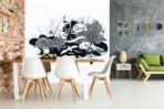 BATMAN VINYL FABRIC TEXTILE Wall Mural in Different Texture, Code WB2075. It is produced as ONE PIECE WITHOUT JOINT. - Image 2