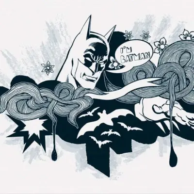 BATMAN VINYL FABRIC TEXTILE Wall Mural in Different Texture, Code WB2075. It is produced as ONE PIECE WITHOUT JOINT.