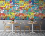 TOM AND JERRY MURAL WALLPAPER, Available in Various Paper Texture, Code WB2088. 105 CM WIDE ROLL PANELS. - Image 2