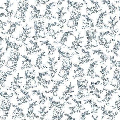 LOONEY TUNES, VINYL FABRIC TEXTILE Wall Mural in Different Texture, Code WB2093. It is produced as ONE PIECE WITHOUT JOINT.