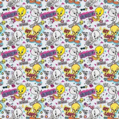 LOONEY TUNES MURAL WALLPAPER, Available in Various Paper Texture, Code WB2095. 105 CM WIDE ROLL PANELS.