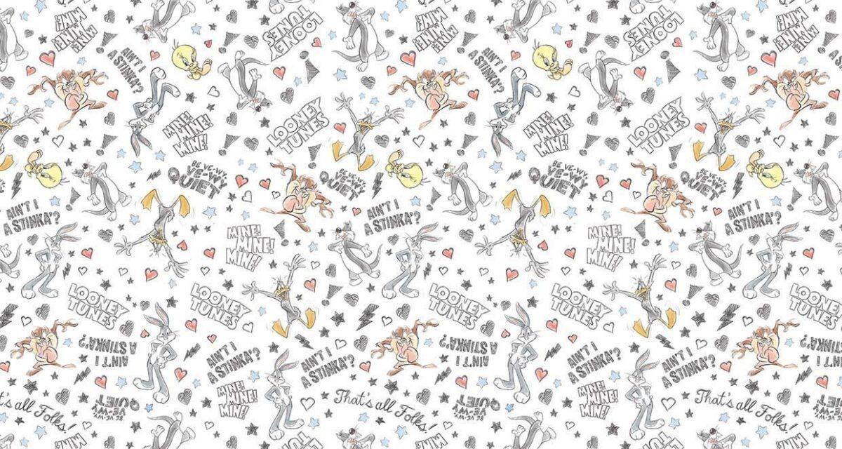 LOONEY TUNES MURAL WALLPAPER, Available in Various Paper Texture, Code WB2098. 105 CM WIDE ROLL PANELS. - Image 1