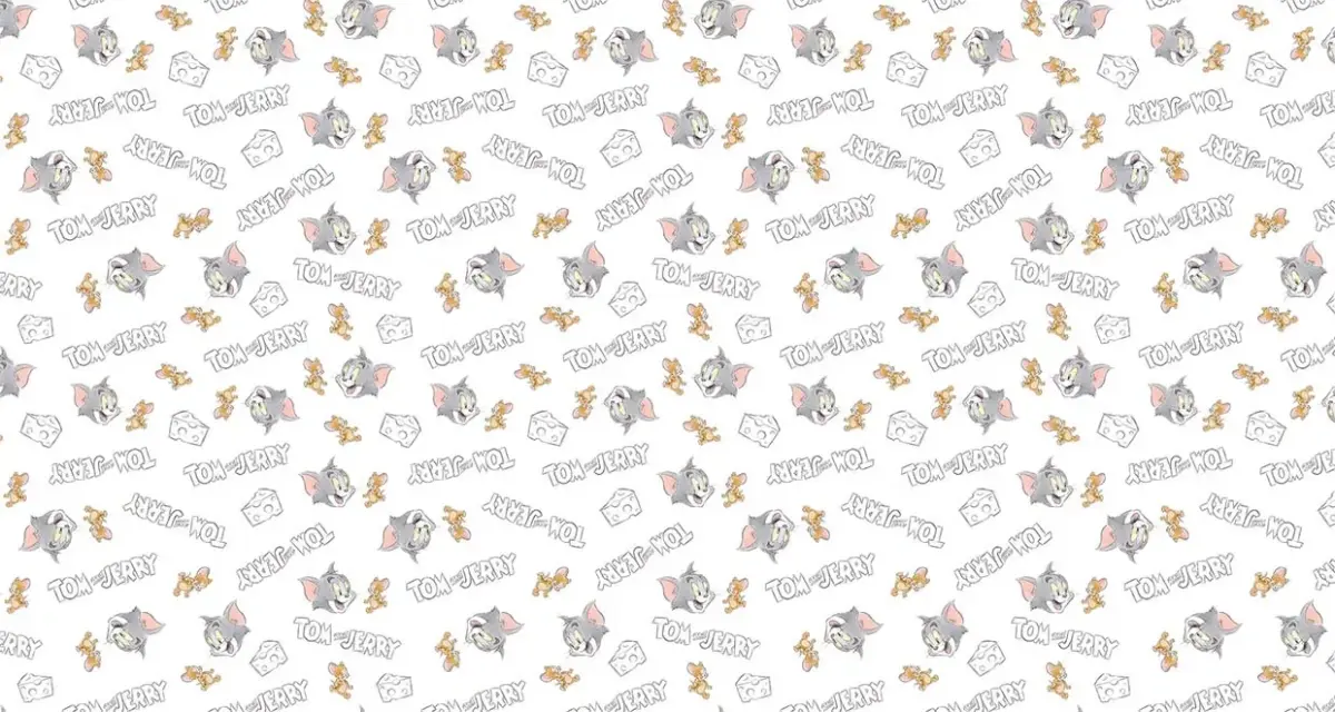 TOM AND JERRY MURAL WALLPAPER, Available in Various Paper Texture, Code WB2103. 105 CM WIDE ROLL PANELS. - Image 1