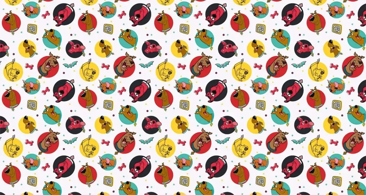 SCOOBY DOO, VINYL FABRIC TEXTILE Wall Mural in Different Texture, Code WB2118. It is produced as ONE PIECE WITHOUT JOINT. - Image 1