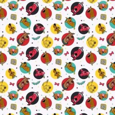 SCOOBY DOO MURAL WALLPAPER, Available in Various Paper Texture, Code WB2118. 105 CM WIDE ROLL PANELS.