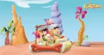 THE FLINTSTONES, VINYL FABRIC TEXTILE Wall Mural in Different Texture, Code WB2119. It is produced as ONE PIECE WITHOUT JOINT.