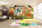 THE FLINTSTONES, VINYL FABRIC TEXTILE Wall Mural in Different Texture, Code WB2120. It is produced as ONE PIECE WITHOUT JOINT. - Image 2