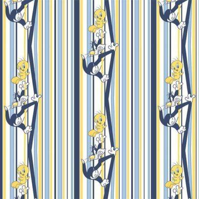 LOONEY TUNES MURAL WALLPAPER, Available in Various Paper Texture, Code WB2129. 105 CM WIDE ROLL PANELS.