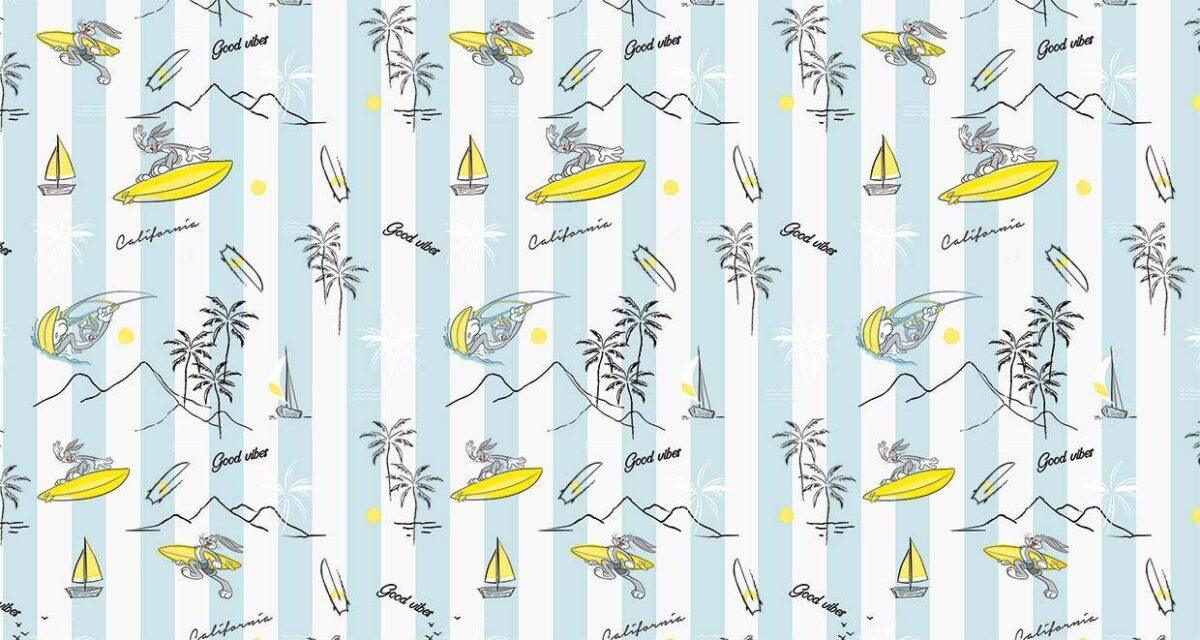 LOONEY TUNES MURAL WALLPAPER, Available in Various Paper Texture, Code WB2143. 105 CM WIDE ROLL PANELS. - Image 1
