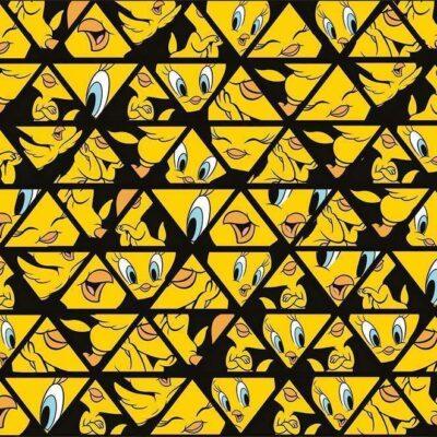 LOONEY TUNES, VINYL FABRIC TEXTILE Wall Mural in Different Texture, Code WB2144. It is produced as ONE PIECE WITHOUT JOINT.