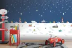 VINYL FABRIC TEXTILE Wall Mural in Different Texture, Code WB2158. It is produced as ONE PIECE WITHOUT JOINT. - Image 2