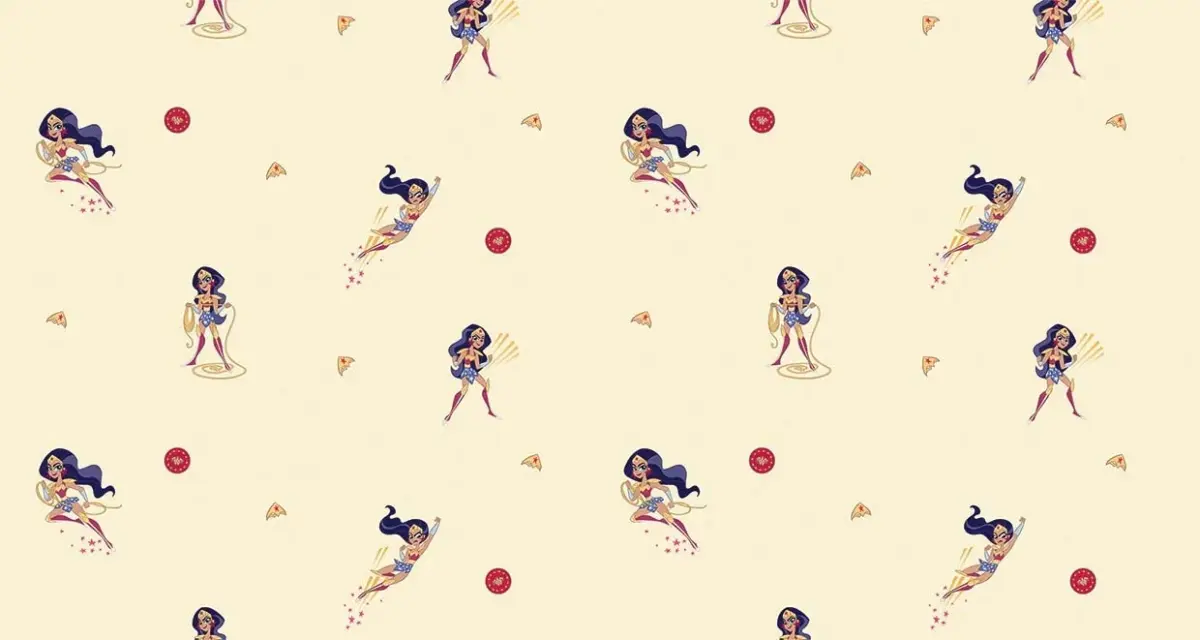 WONDER WOMAN MURAL WALLPAPER, Available in Various Paper Texture, Code WB2161. 105 CM WIDE ROLL PANELS. - Image 1
