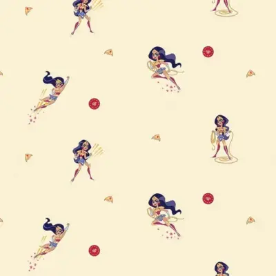 WONDER WOMAN MURAL WALLPAPER, Available in Various Paper Texture, Code WB2161. 105 CM WIDE ROLL PANELS.