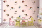 DC SUPER FRIENDS VINYL FABRIC TEXTILE Wall Mural in Different Texture, Code WB2163. It is produced as ONE PIECE WITHOUT JOINT. - Image 2