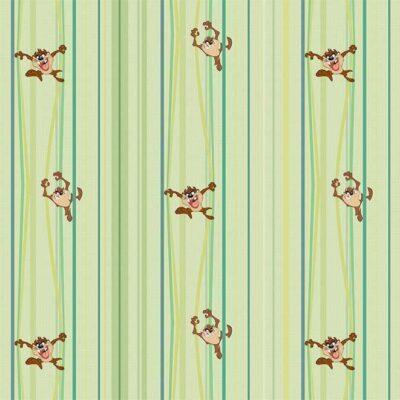LOONEY TUNES, VINYL FABRIC TEXTILE Wall Mural in Different Texture, Code WB2164. It is produced as ONE PIECE WITHOUT JOINT.