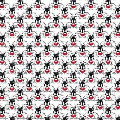 LOONEY TUNES, VINYL FABRIC TEXTILE Wall Mural in Different Texture, Code WB2166. It is produced as ONE PIECE WITHOUT JOINT.