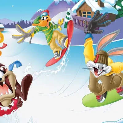 LOONEY TUNES, VINYL FABRIC TEXTILE Wall Mural in Different Texture, Code WB2168. It is produced as ONE PIECE WITHOUT JOINT.