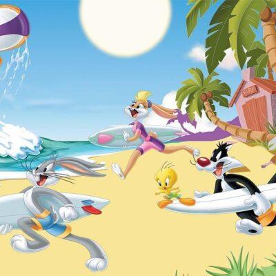 LOONEY TUNES MURAL WALLPAPER, Available in Various Paper Texture, Code WB2169. 105 CM WIDE ROLL PANELS.